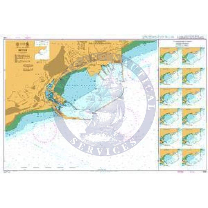 British Admiralty Nautical Chart 1698: England - South Coast, Dover
