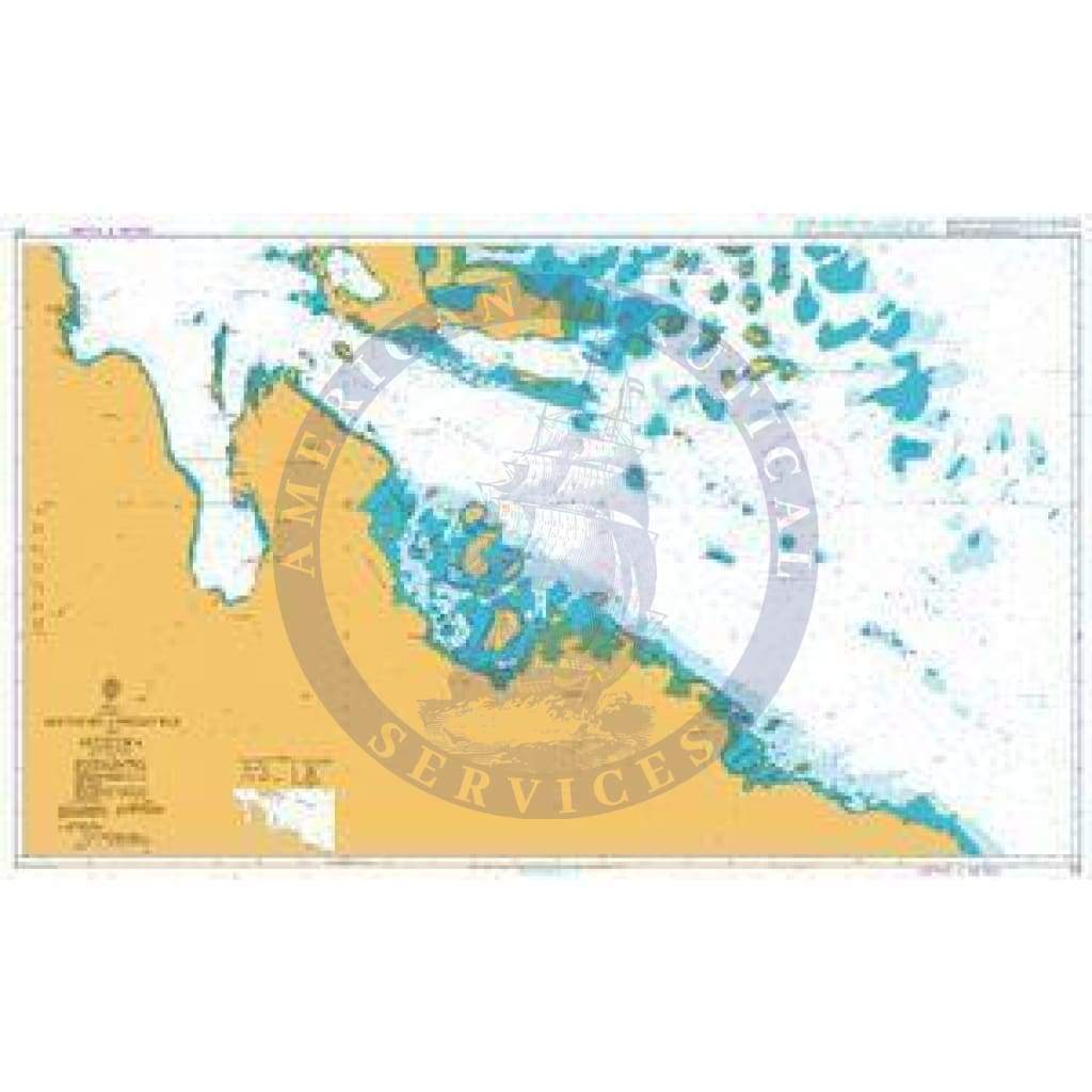 British Admiralty Nautical Chart 171: Massawa Approaches - Amnautical