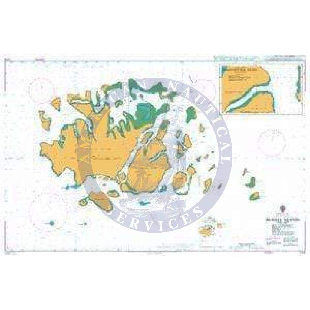 British Admiralty Nautical Chart  1714: Russell Islands