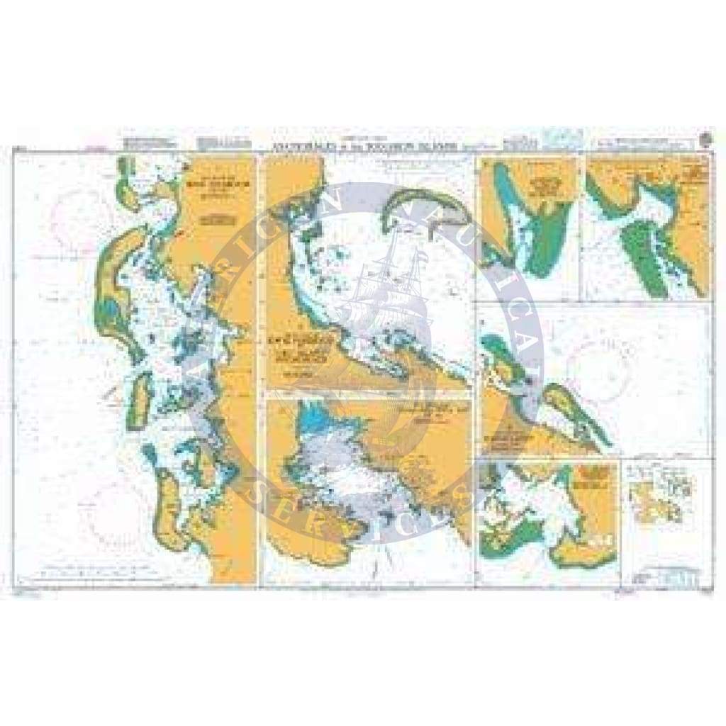 British Admiralty Nautical Chart 1747: Anchorages in the Solomon Islands