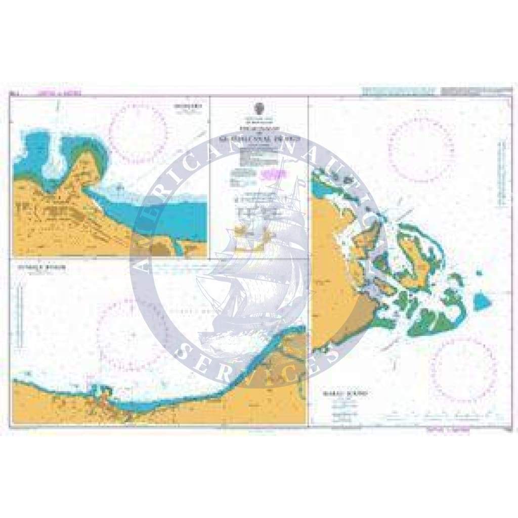 British Admiralty Nautical Chart  1750: Anchorages in Guadalcanal Island