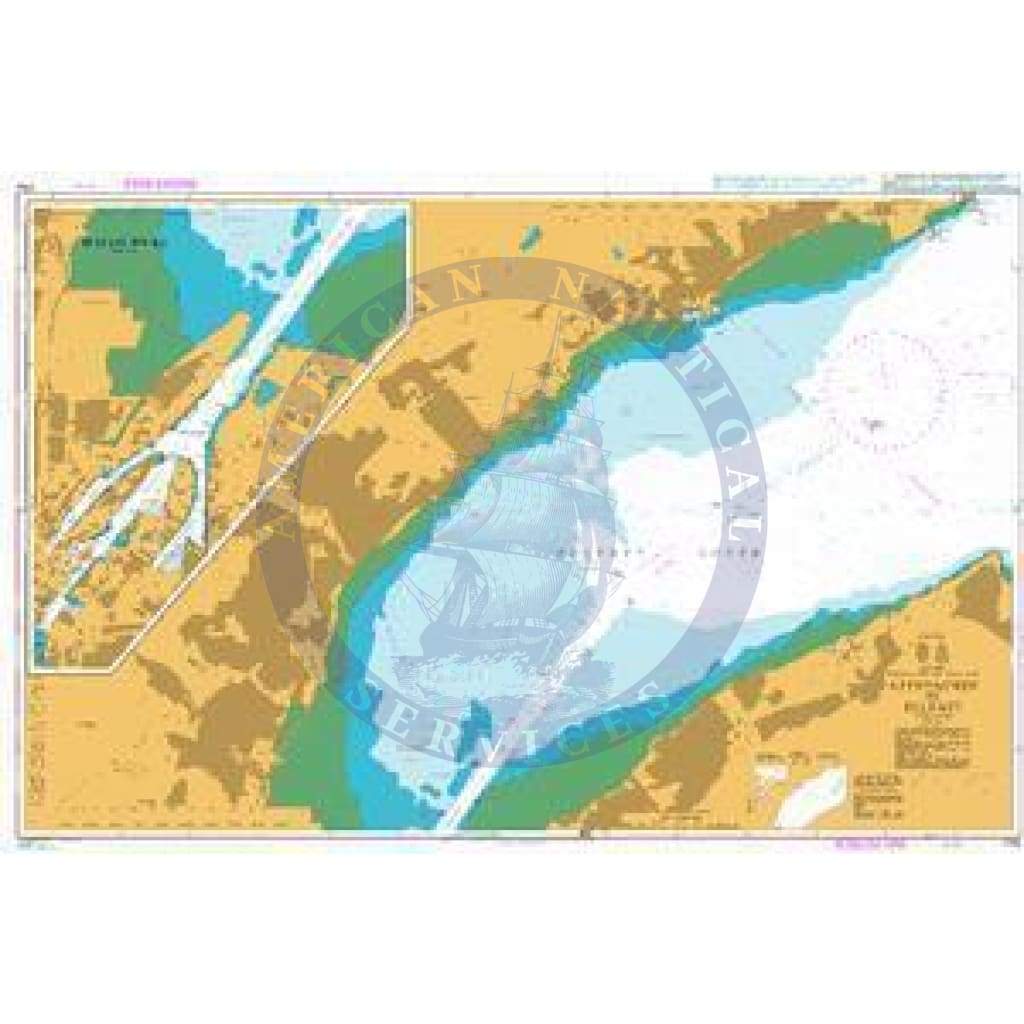 British Admiralty Nautical Chart  1752: Approaches to Belfast