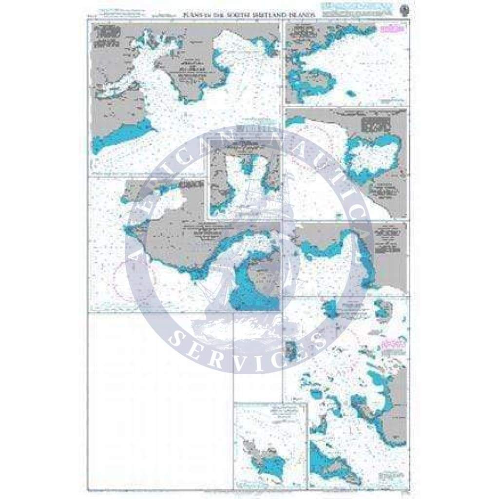 British Admiralty Nautical Chart 1774: Plans in the South Shetland Islands