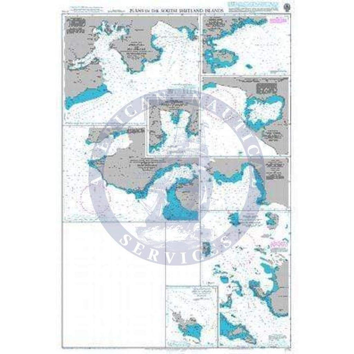 British Admiralty Nautical Chart 1774: Plans in the South Shetland Islands