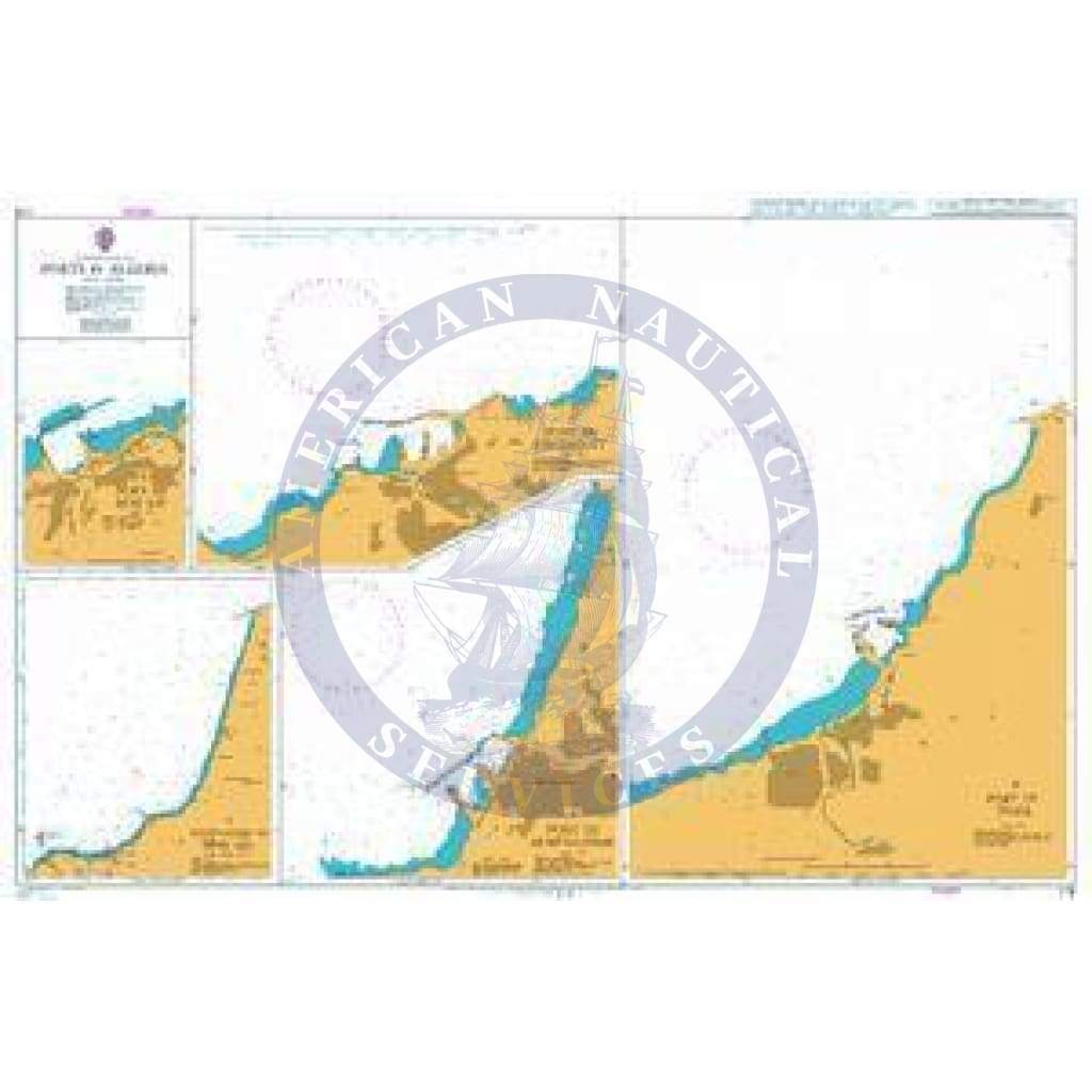 British Admiralty Nautical Chart 178: Ports in Algeria