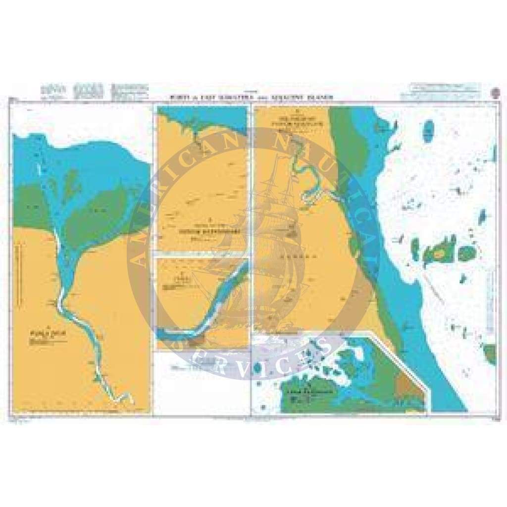 British Admiralty Nautical Chart 1788: Ports in East Sumatera and Adjacent Islands