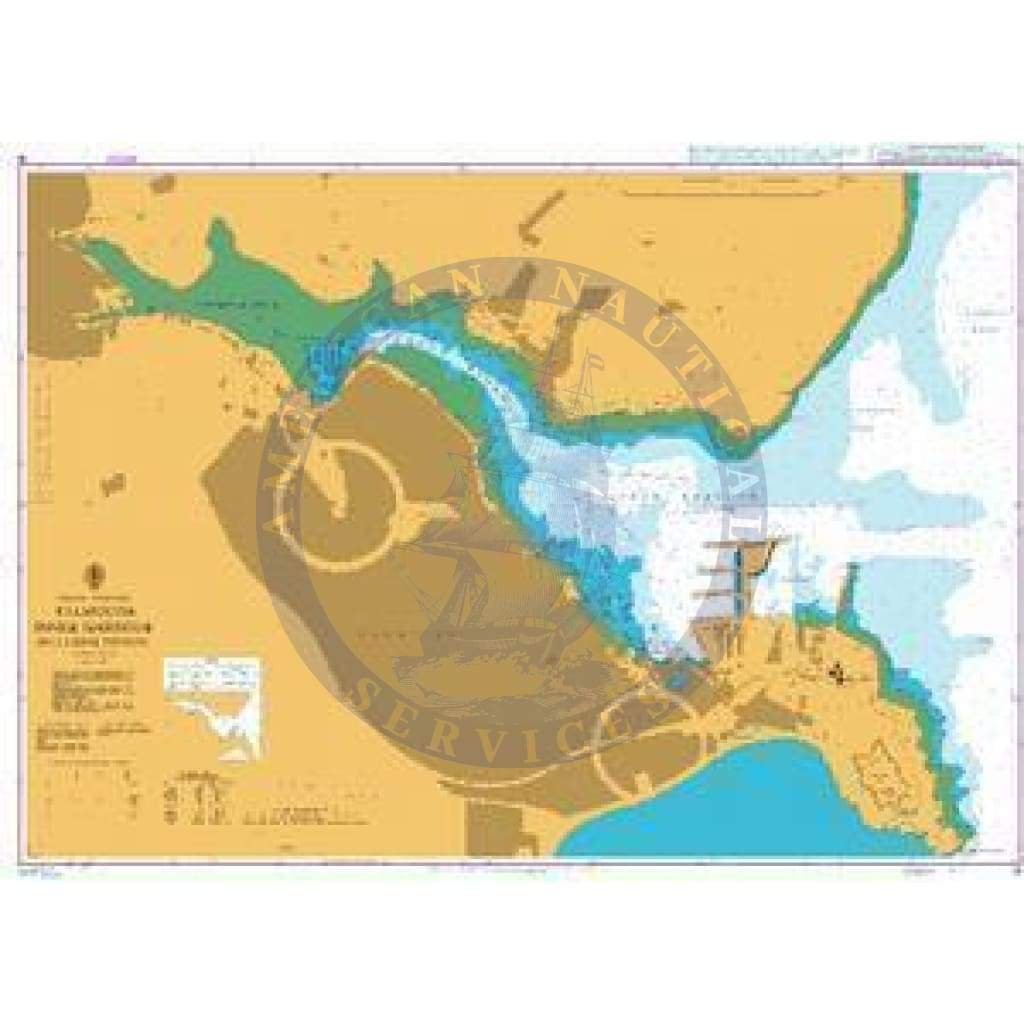 British Admiralty Nautical Chart  18: Falmouth Inner Harbour Including Penryn