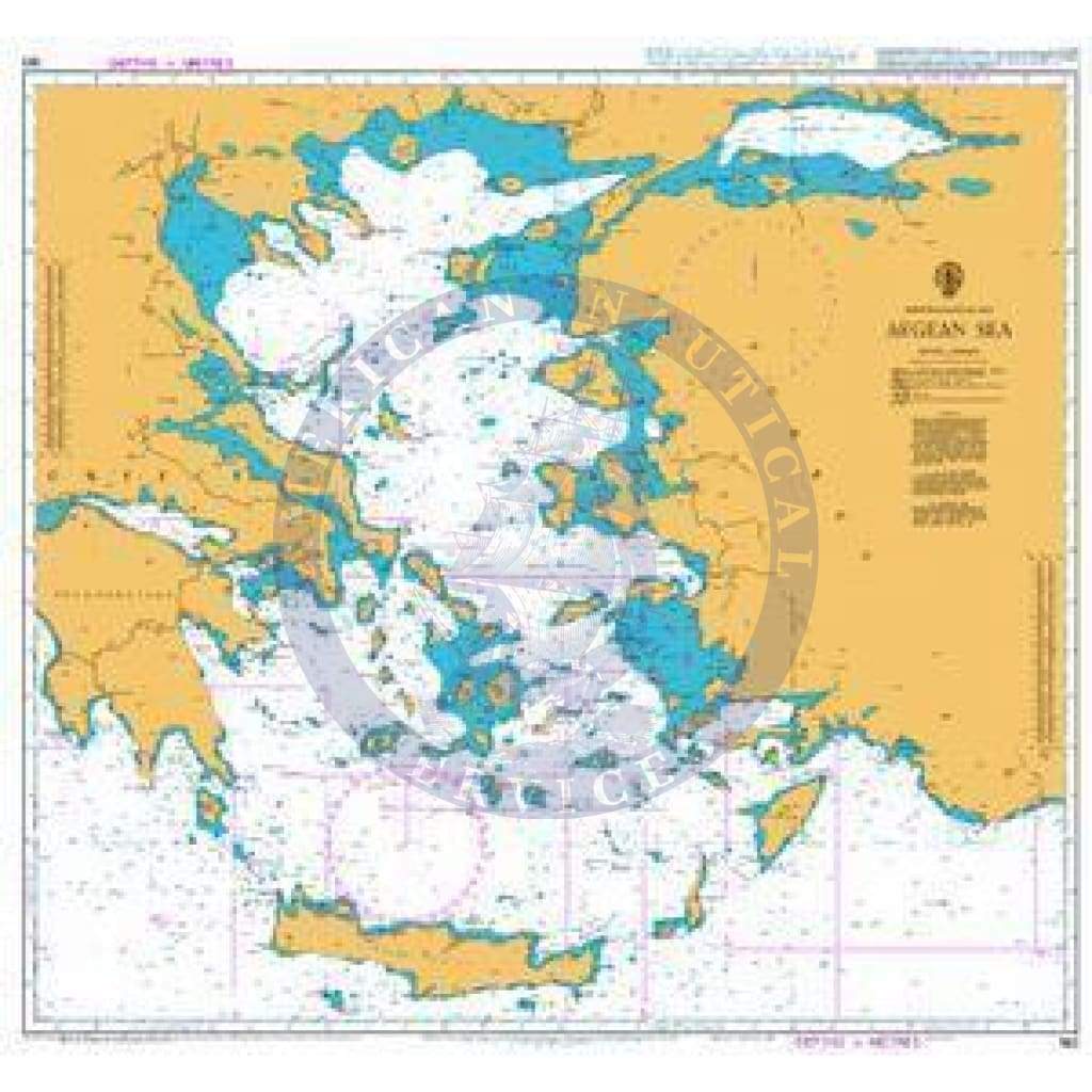 British Admiralty Nautical Chart 180: Aegean Sea