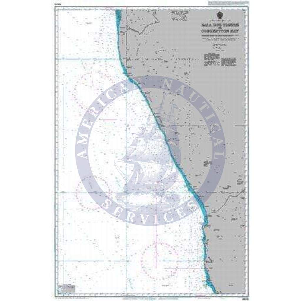 British Admiralty Nautical Chart  1806: Baia dos Tigres to Conception Bay