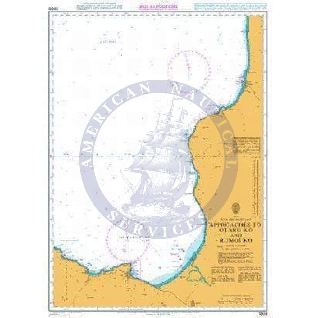 British Admiralty Nautical Chart 1808: Approaches to Otaru Ko and Rumoi Ko