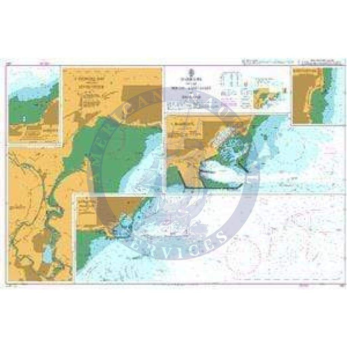 British Admiralty Nautical Chart 1827: Harbours on the South East Coast of England