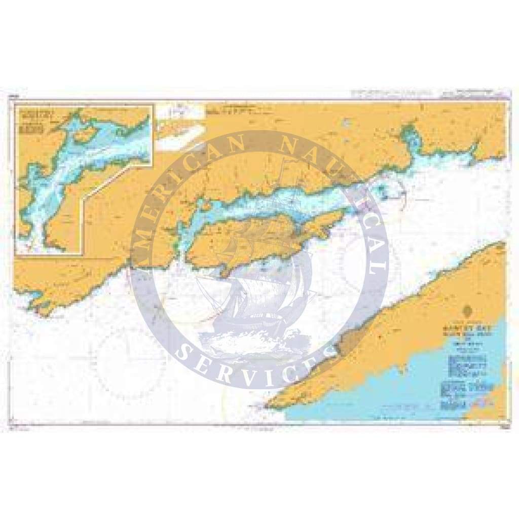 British Admiralty Nautical Chart 1840: Bantry Bay Black Ball Head to Shot Head