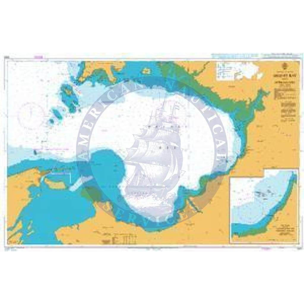 British Admiralty Nautical Chart 1844: Brunei Bay and Approaches