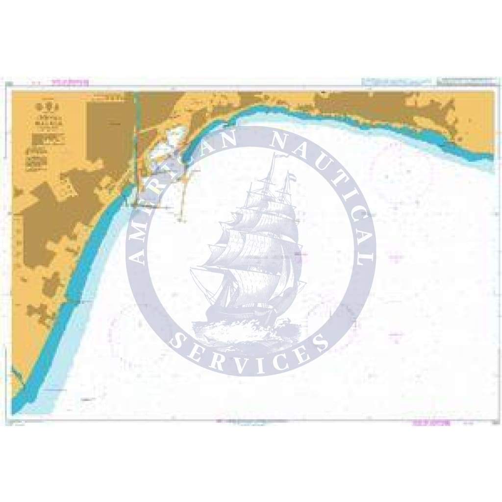 British Admiralty Nautical Chart 1851: Mediterranean Sea, Spain – South coast, Málaga