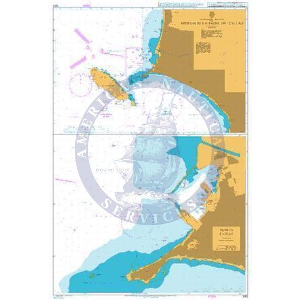 British Admiralty Nautical Chart 1853: South America - West Coast, Peru, Approaches to Bahía del Callao. Puerto Callao