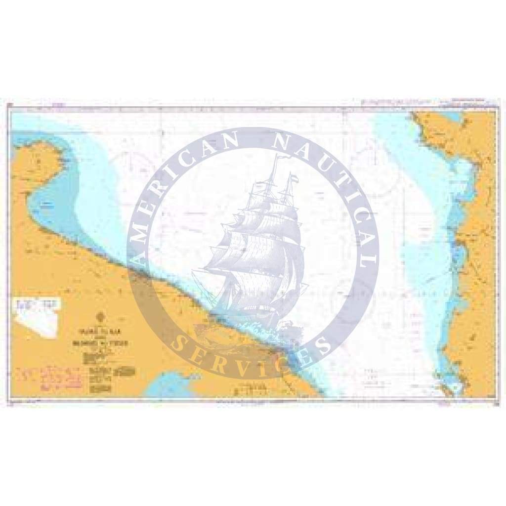 British Admiralty Nautical Chart 186: Adriatic Sea, Vlorë to Bar and Brindisi to Vieste