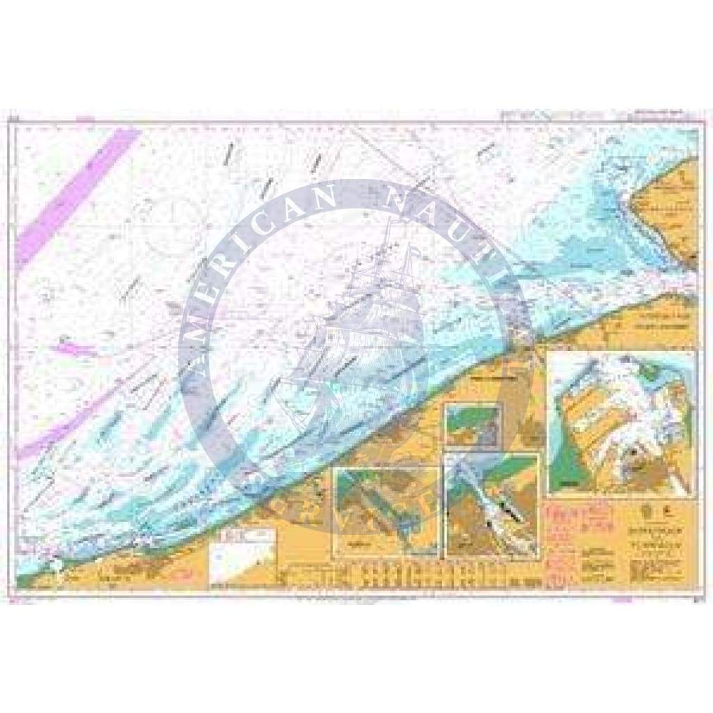 British Admiralty Nautical Chart 1872: North Sea, Dunkerque to Vlissingen