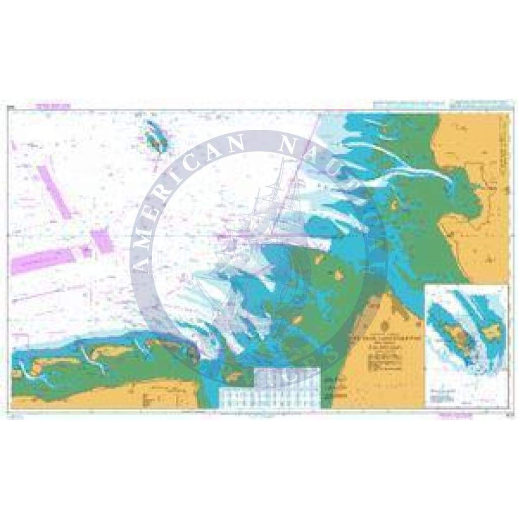 British Admiralty Nautical Chart 1875: BA Chart 1875: North Sea – Germany, Entrances to the Jade, Weser and Elbe