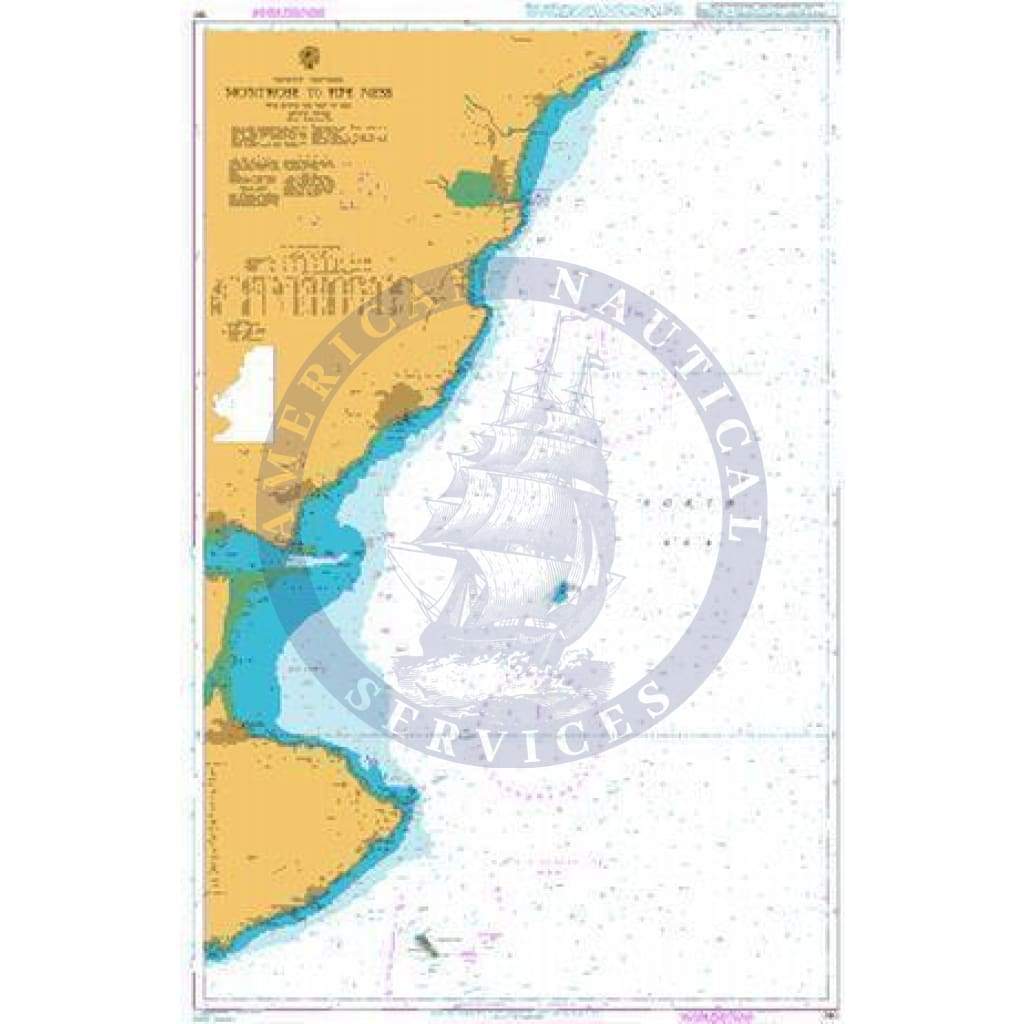 British Admiralty Nautical Chart 190: Montrose to Fife Ness including the Isle of May