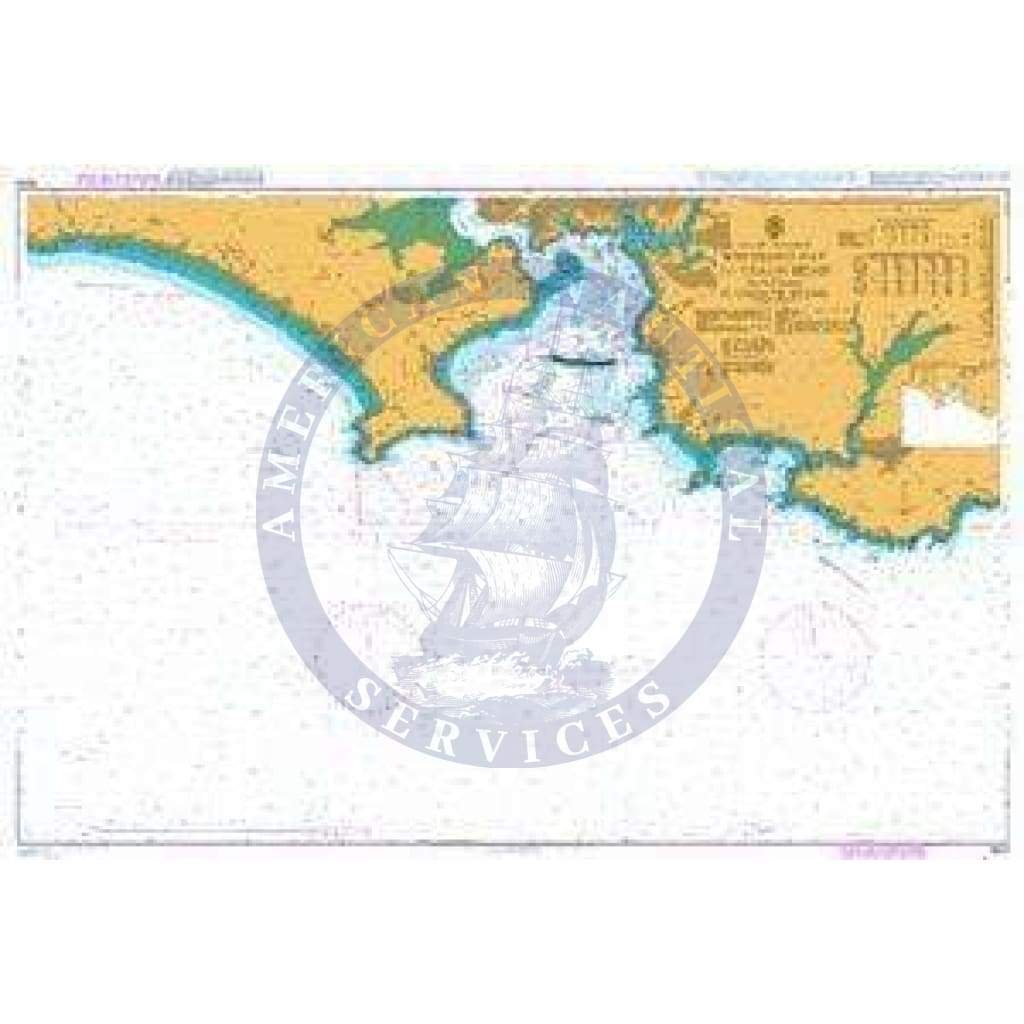 British Admiralty Nautical Chart 1900: Whitsand Bay to Yealm Head including Plymouth Sound