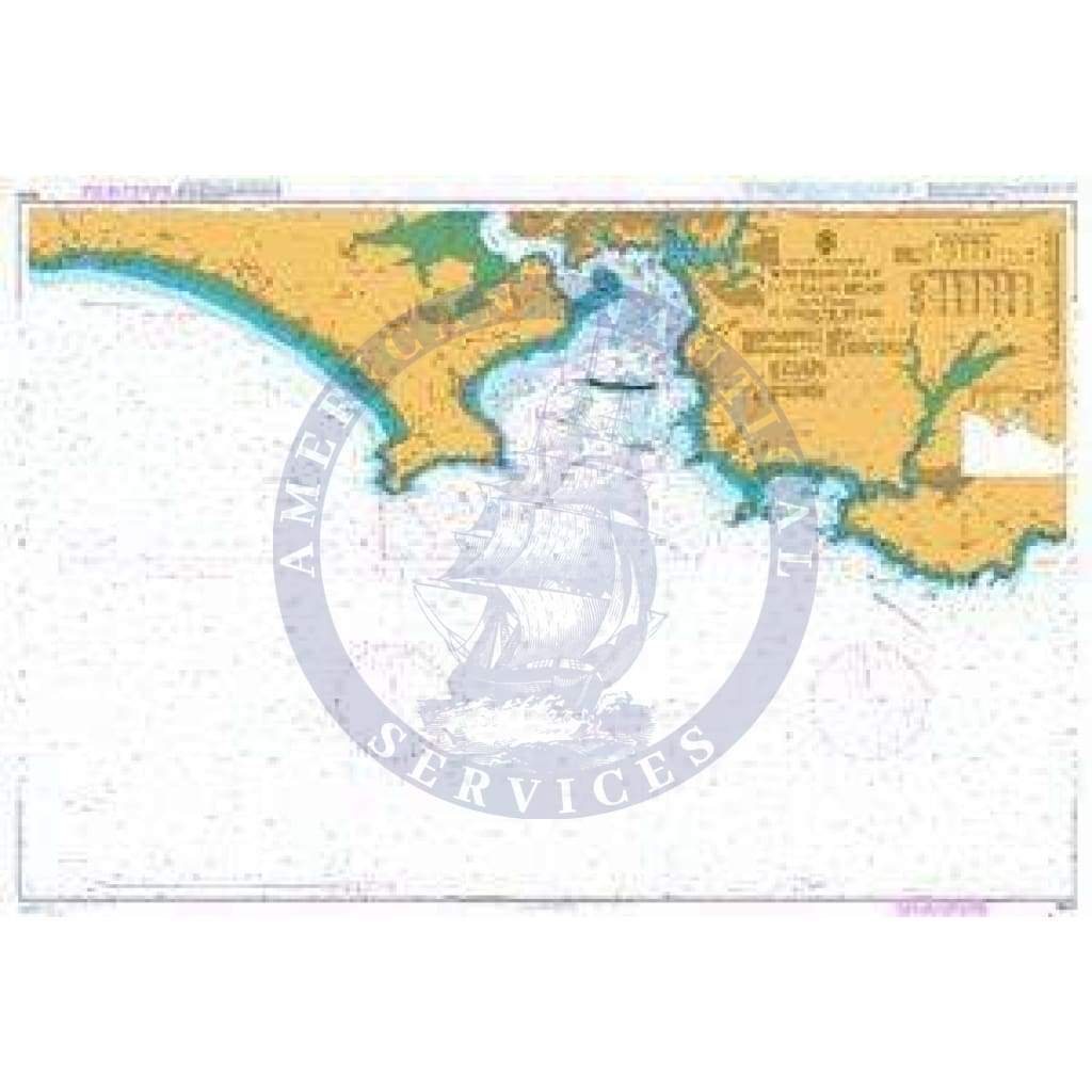 British Admiralty Nautical Chart 1900: Whitsand Bay to Yealm Head including Plymouth Sound