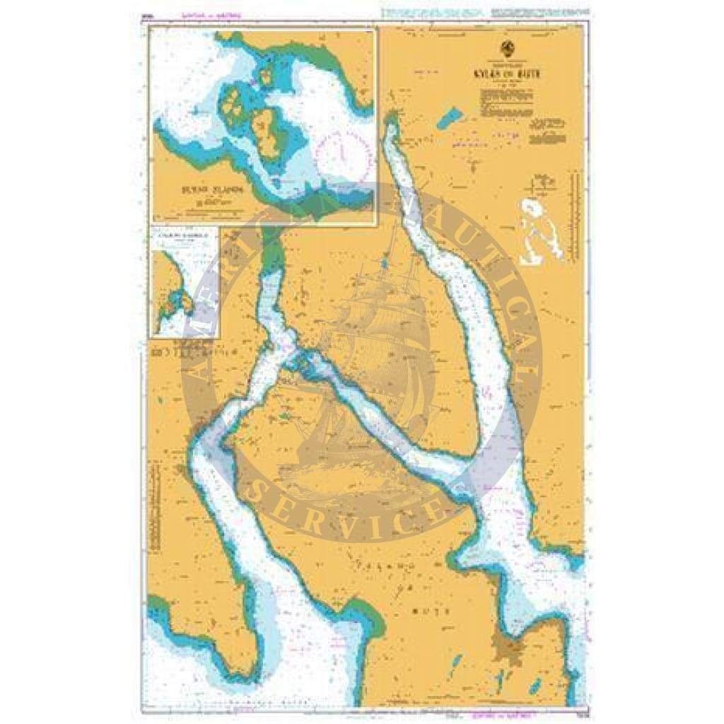 British Admiralty Nautical Chart 1906: Kyles of Bute