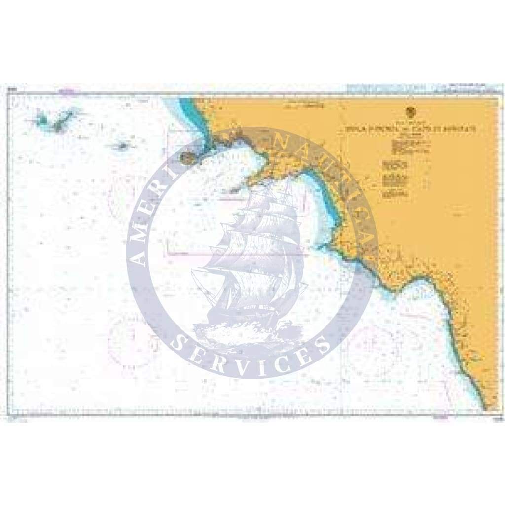 British Admiralty Nautical Chart 1908: Italy – West Coast, Isola d'Ischia to Capo di Bonifati
