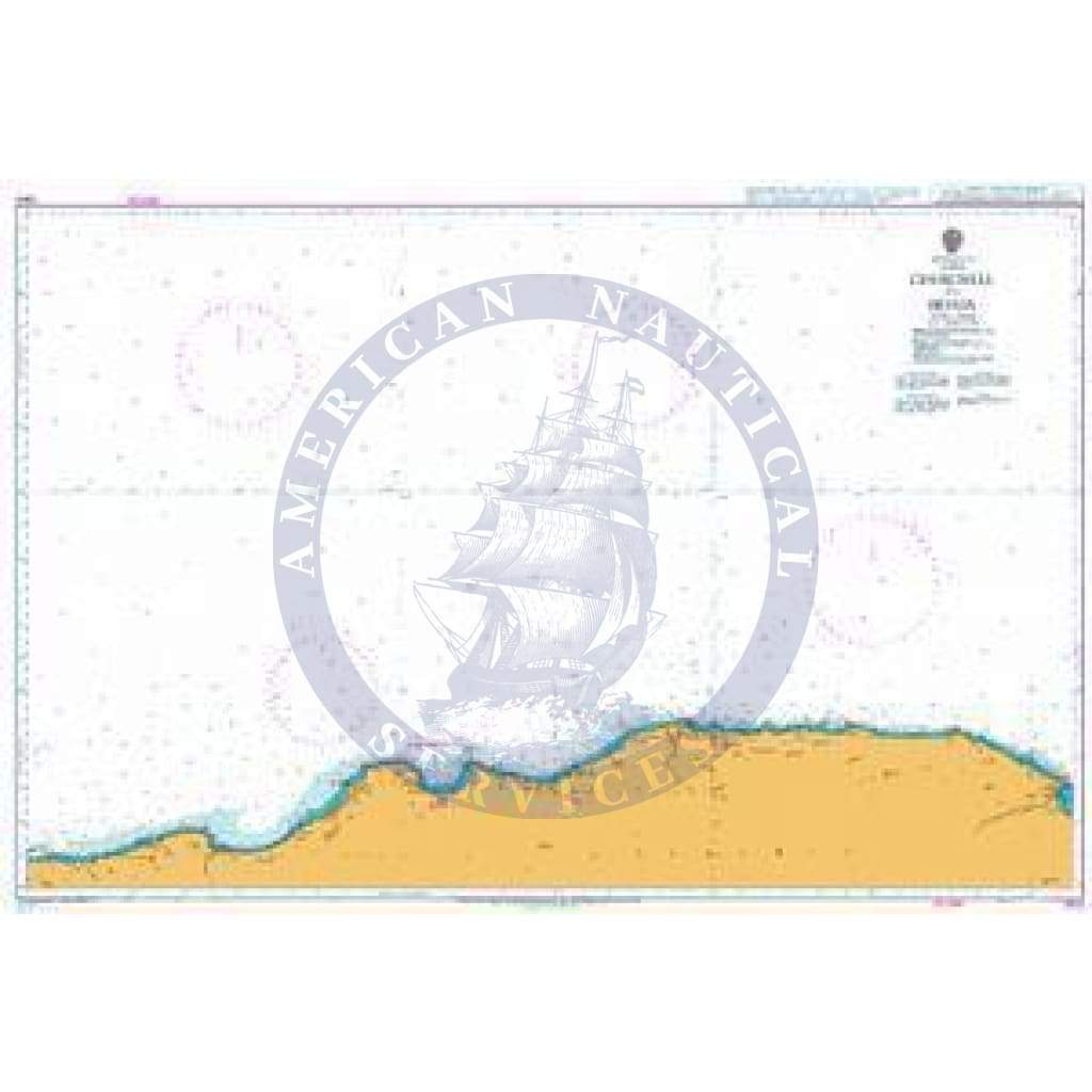 British Admiralty Nautical Chart 1910: Cherchell to Bejaia