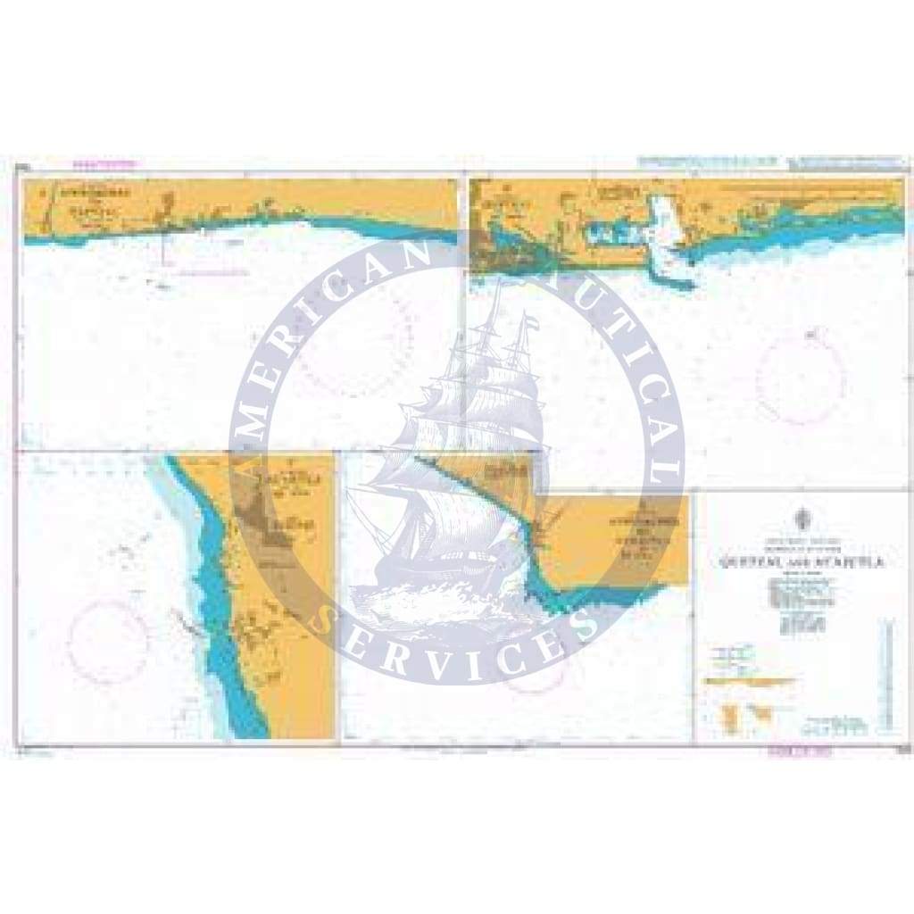 British Admiralty Nautical Chart 1946: Quetzal and Acajutla