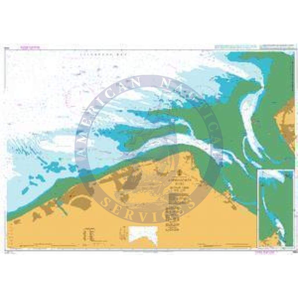 British Admiralty Nautical Chart 1953: Approaches to the River Dee