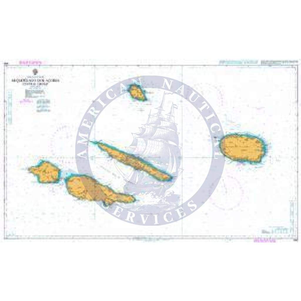 British Admiralty Nautical Chart 1956: North Atlantic Ocean, Arquipélago dos Açores, Central Group