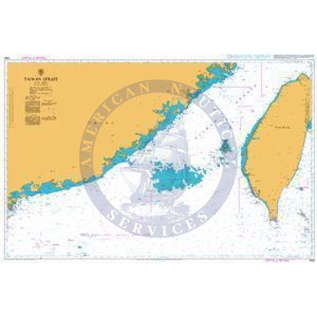 British Admiralty Nautical Chart 1968: Taiwan Strait