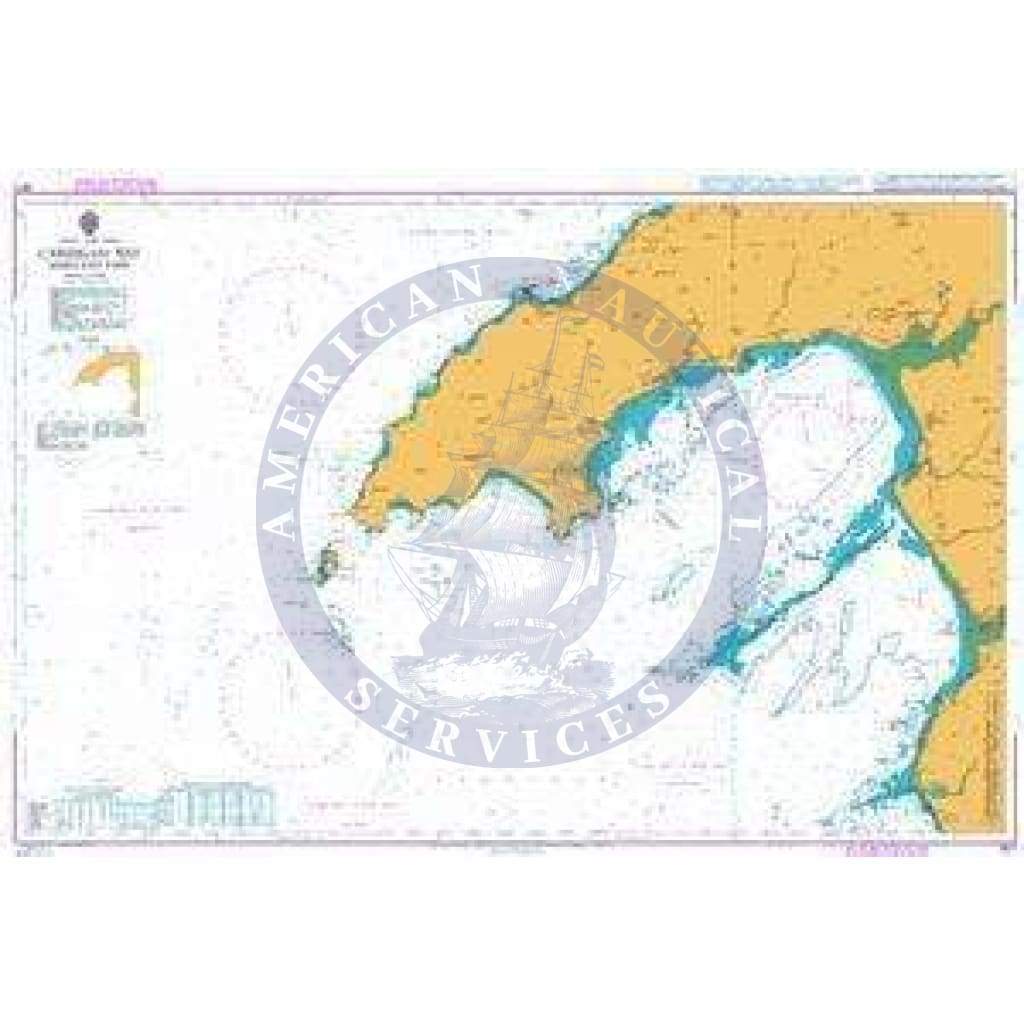 British Admiralty Nautical Chart 1971: Cardigan Bay Northern Part