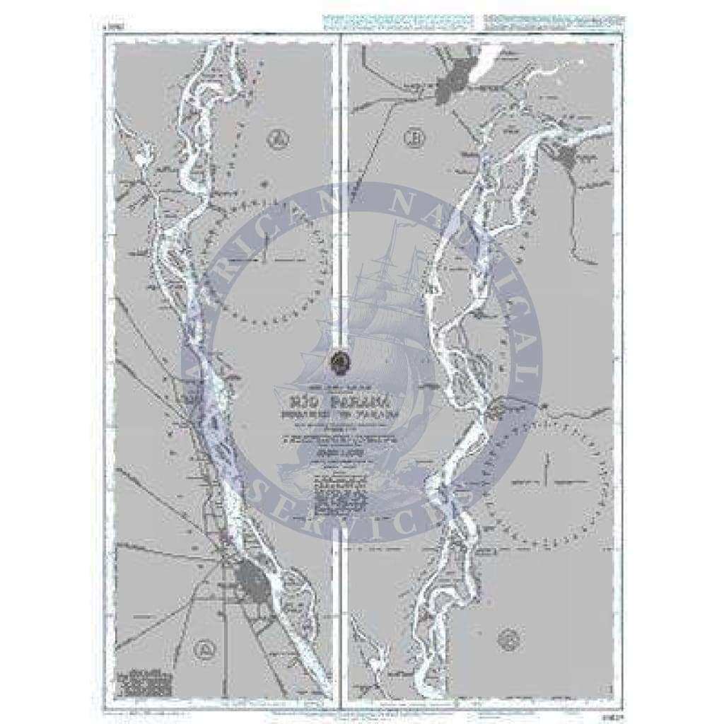 British Admiralty Nautical Chart 1982B: Rio Parana Rosario to Parana