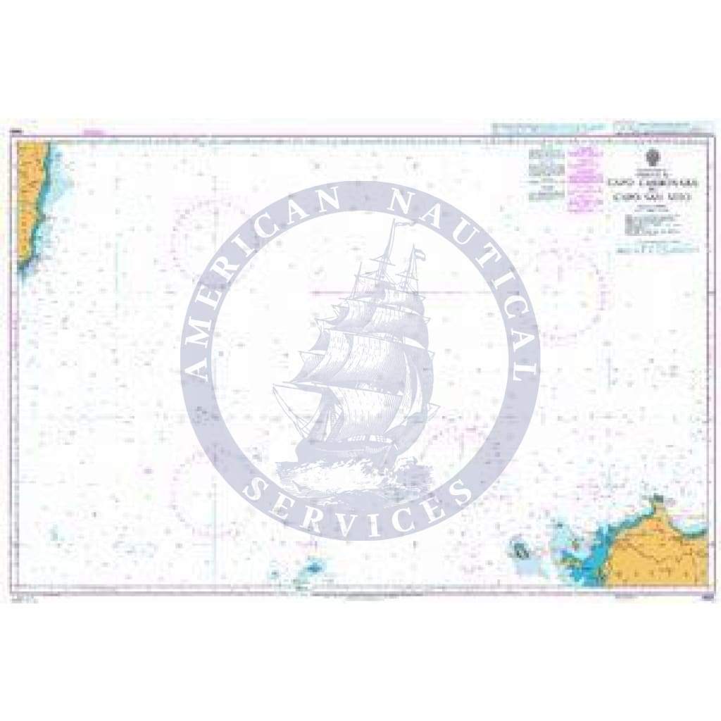 British Admiralty Nautical Chart 1983: Mediterranean Sea, Tyrrhenian Sea, Capo Carbonara to Capo San Vito