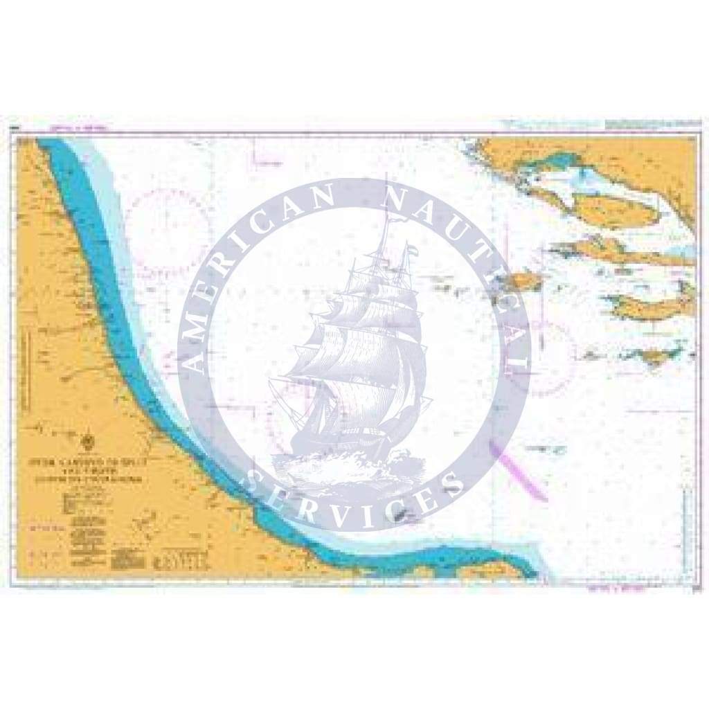 British Admiralty Nautical Chart 200: Adriatic Sea, Otok Lastovo to Split and Vieste to Porto Civitanova
