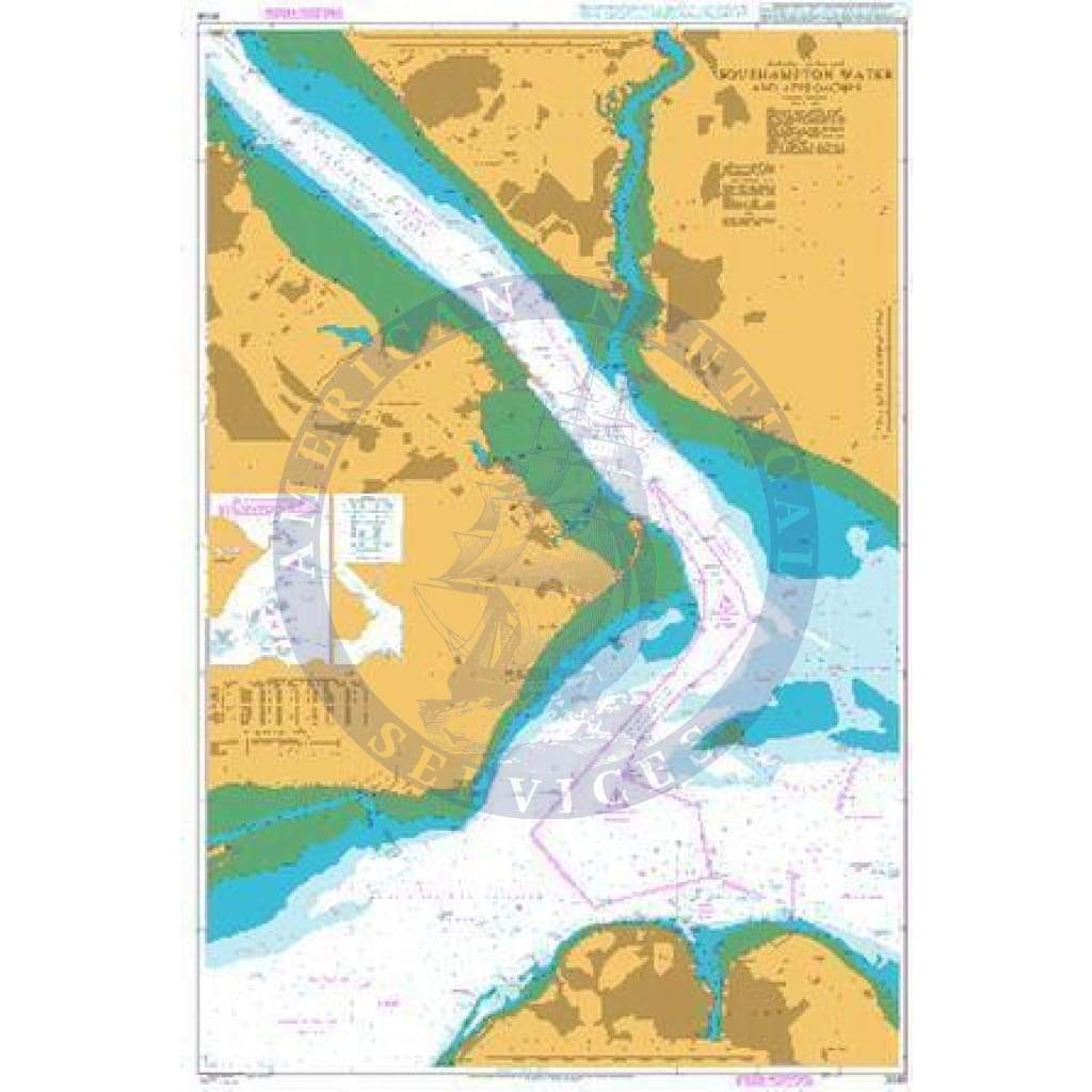 British Admiralty Nautical Chart 2038: England - South Coast, Southampton Water and Approaches