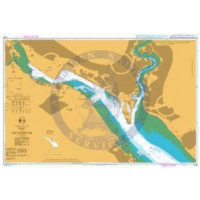 British Admiralty Nautical Chart 2041: England - South Coast, Port of Southampton