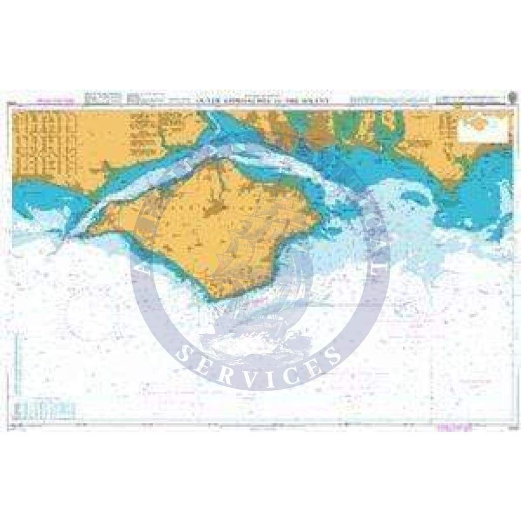 British Admiralty Nautical Chart 2045: England - South Coast, Outer Approaches to the Solent