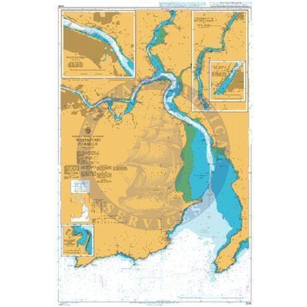 British Admiralty Nautical Chart 2046: Waterford Harbour
