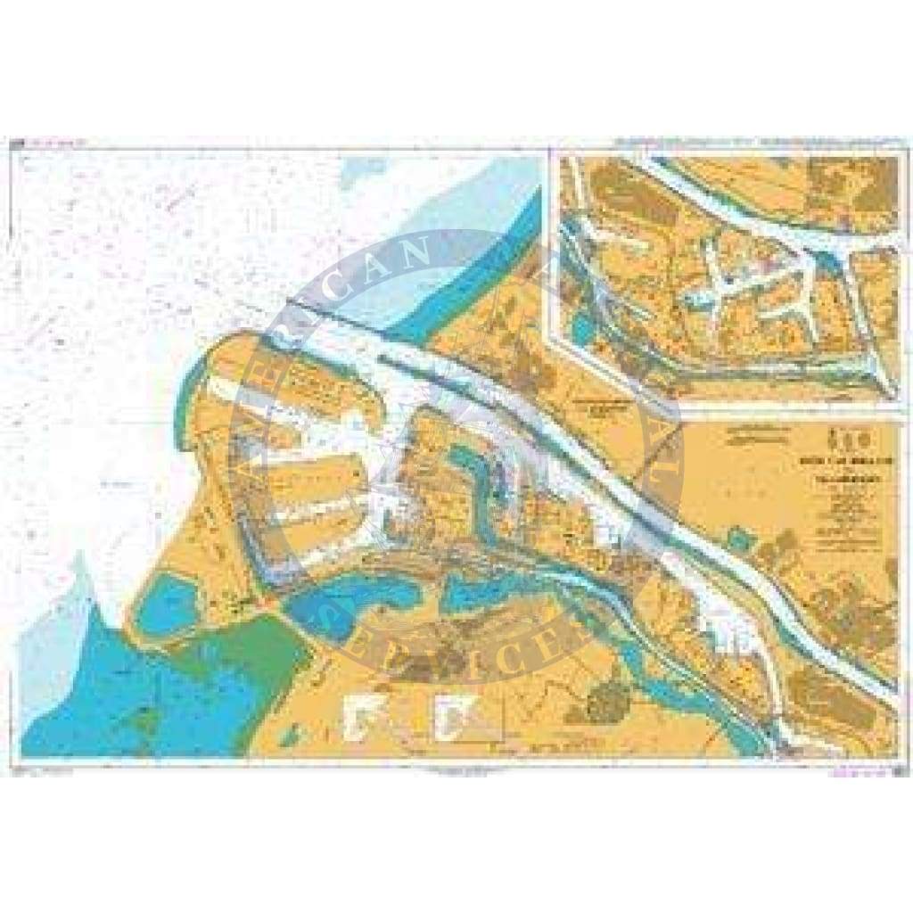 British Admiralty Nautical Chart 207: Netherlands, Hoek Van Holland to Vlaardingen