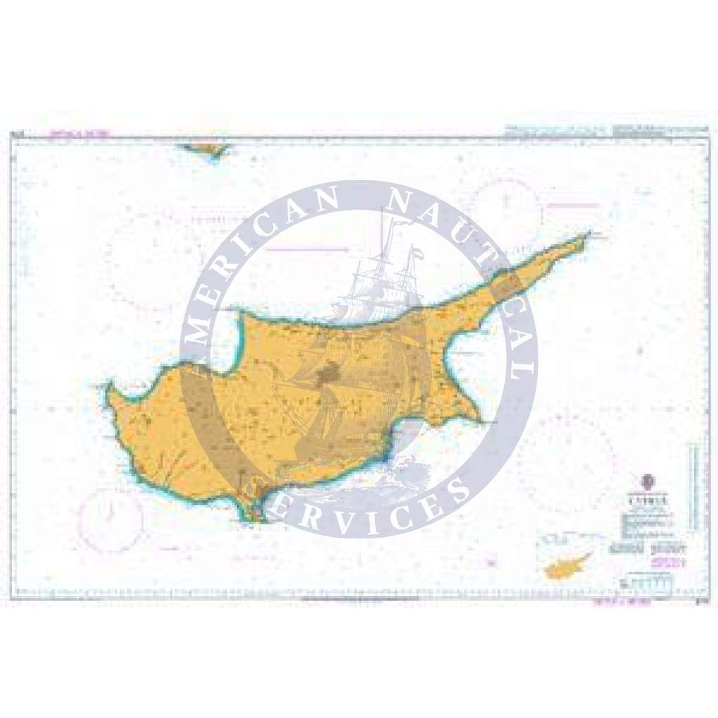 British Admiralty Nautical Chart 2074: Cyprus