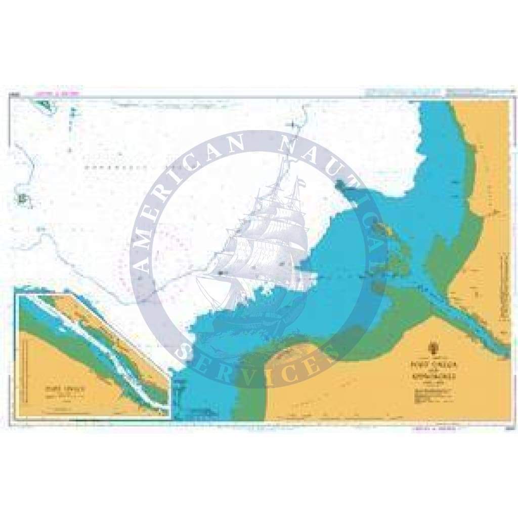British Admiralty Nautical Chart 2097: Russia - White Sea, Port Onega and Approaches