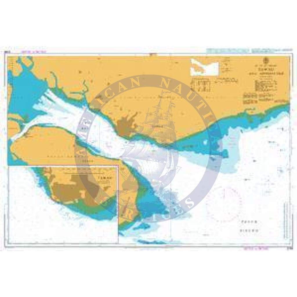 British Admiralty Nautical Chart 2099: Tawau and Approaches