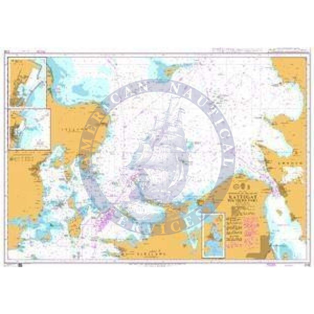 British Admiralty Nautical Chart 2108: Entrance to the Baltic, Kattegat, Southern Part