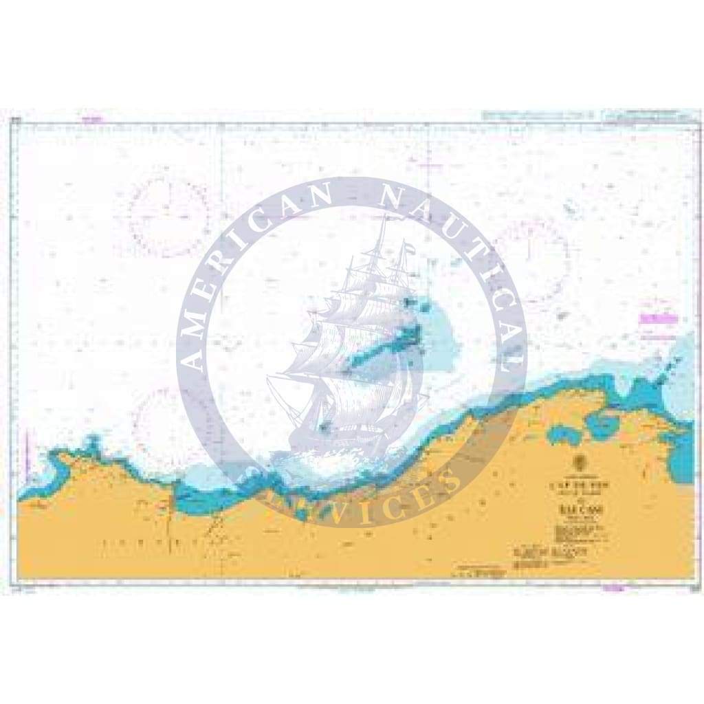 British Admiralty Nautical Chart 2121: Algeria and Tunisia, Cap de Fer (Ras el Hadid) to Îles Cani