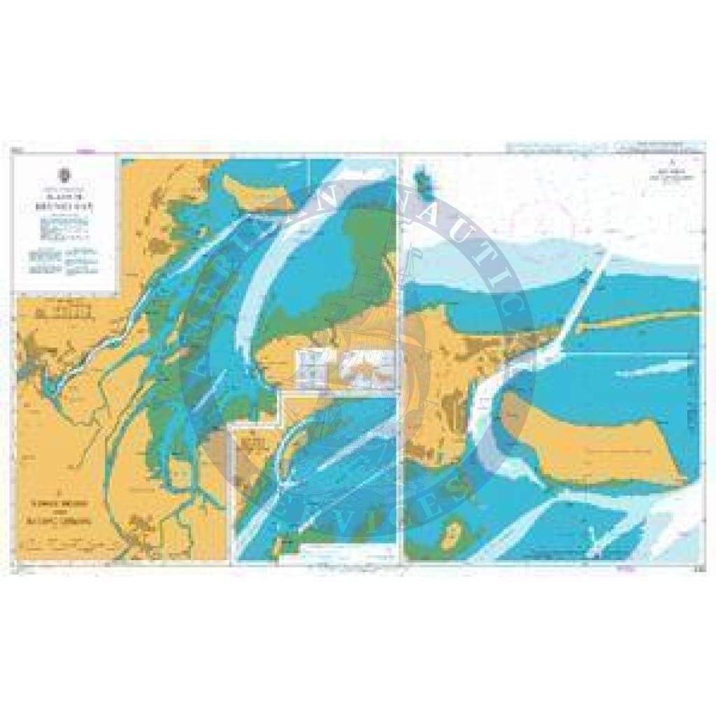 British Admiralty Nautical Chart 2134: Plans in Brunei Bay