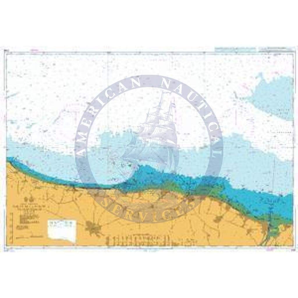 British Admiralty Nautical Chart 2136: Pointe de la Percee to Ouistreham