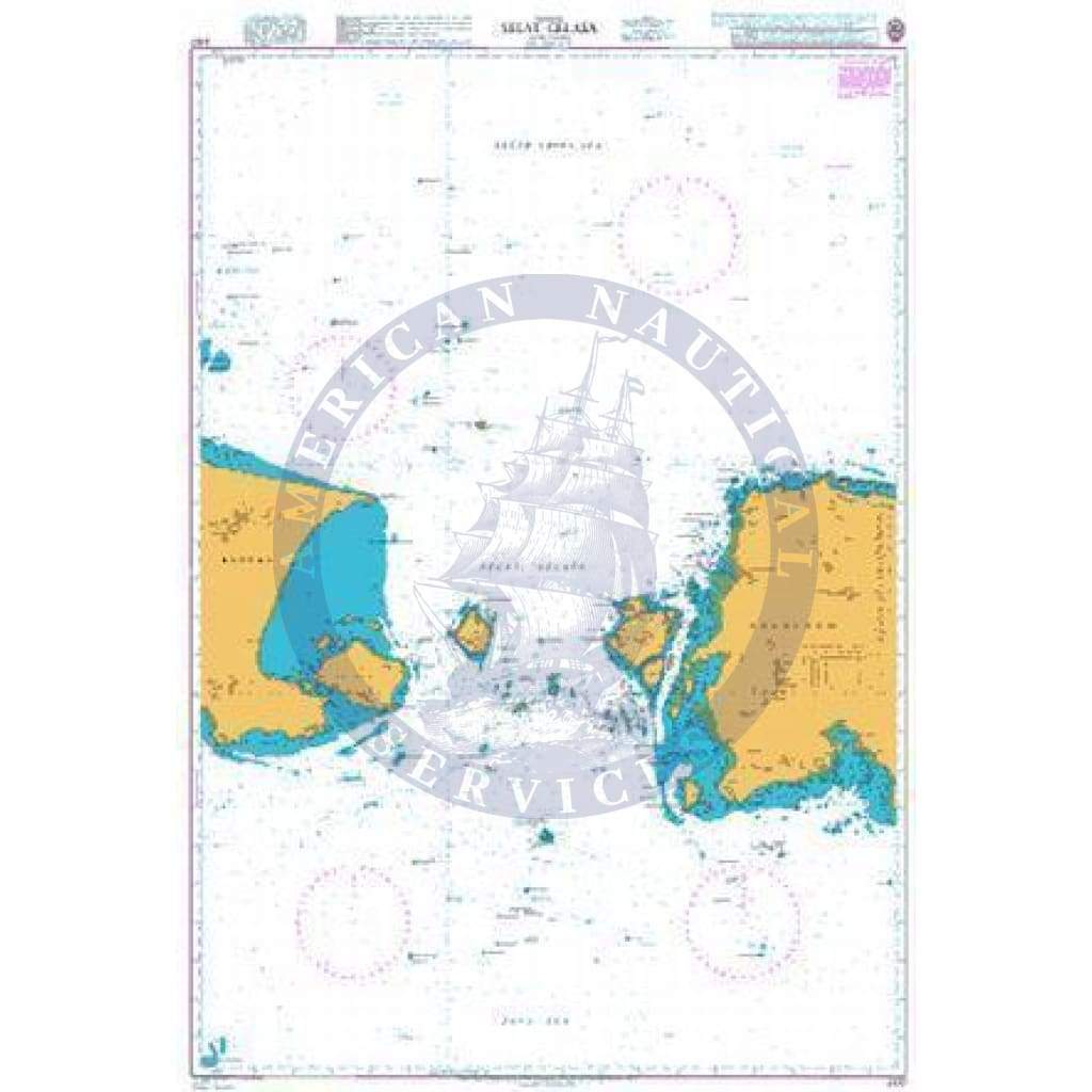 British Admiralty Nautical Chart 2137: Selat Gelasa