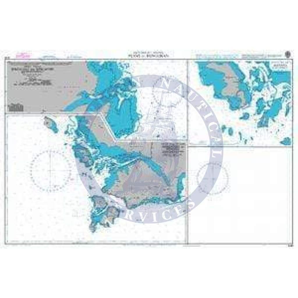 British Admiralty Nautical Chart   2140: Plans in Bunguran